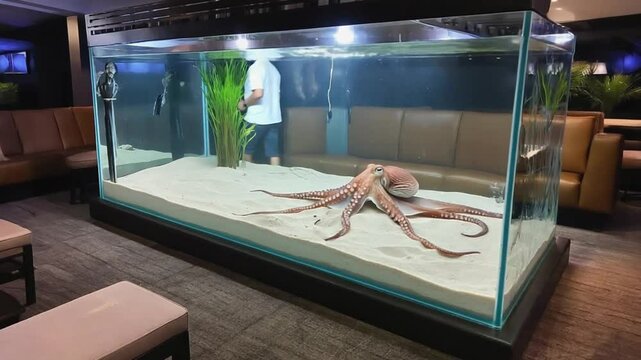 Octopus in a restaurant.