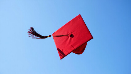 red kite against blue sky