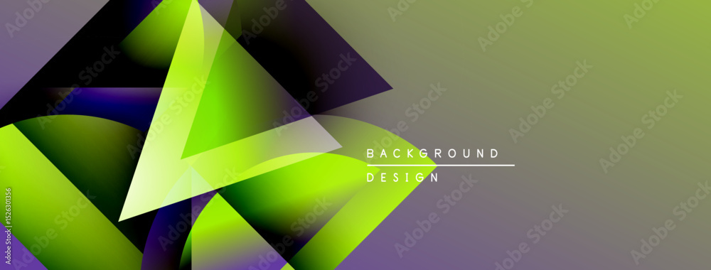 Aufkleber Abstract geometric shapes, vibrant colors blend. Gradient transitions create dynamic visual effect. Modern design suitable backgrounds.