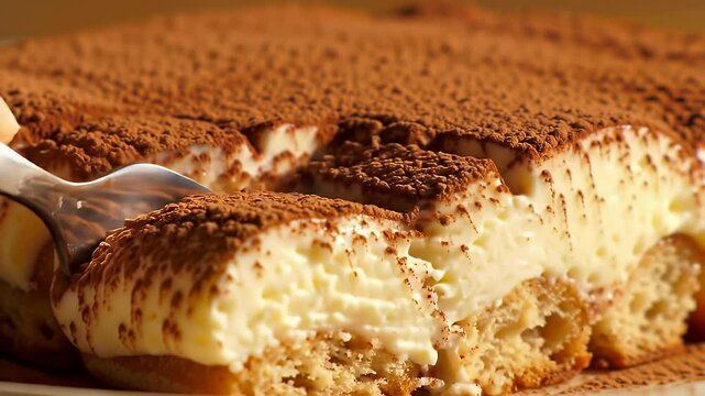 Decadent Tiramisu Creamy Layers of Coffee-Soaked Ladyfingers and Mascarpone