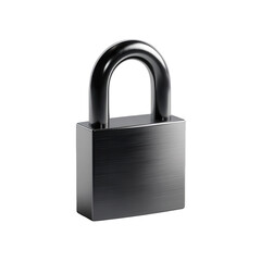 Naklejka premium Black Metal Padlock Security Safe Privacy Protection,, isolated on transparent background, perfect cutout, PNG