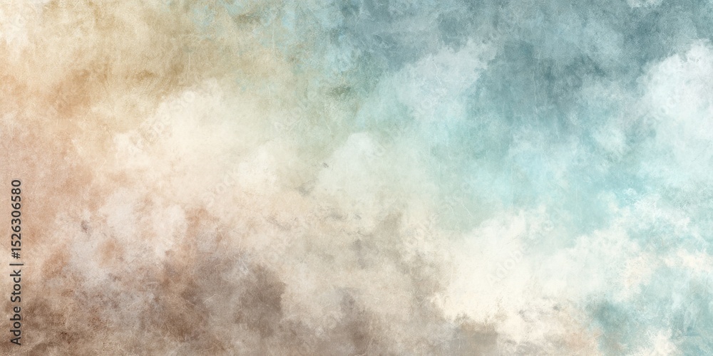 Poster abstract watercolor texture in blue and brown, ideal for artistic backgrounds and creative projects,