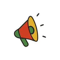 Megaphone Icon – Juneteenth Voice and Announcement Symbol