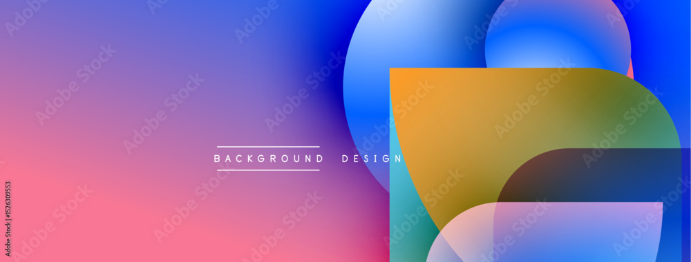 Leinwandbilder Abstract colorful background. Gradient shades blend, creating dynamic visual effect. Modern design elements present smooth transitions.