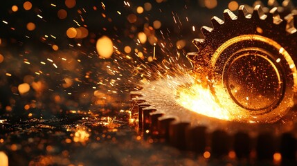 Fiery Gears: Industrial Revolution's Heart
