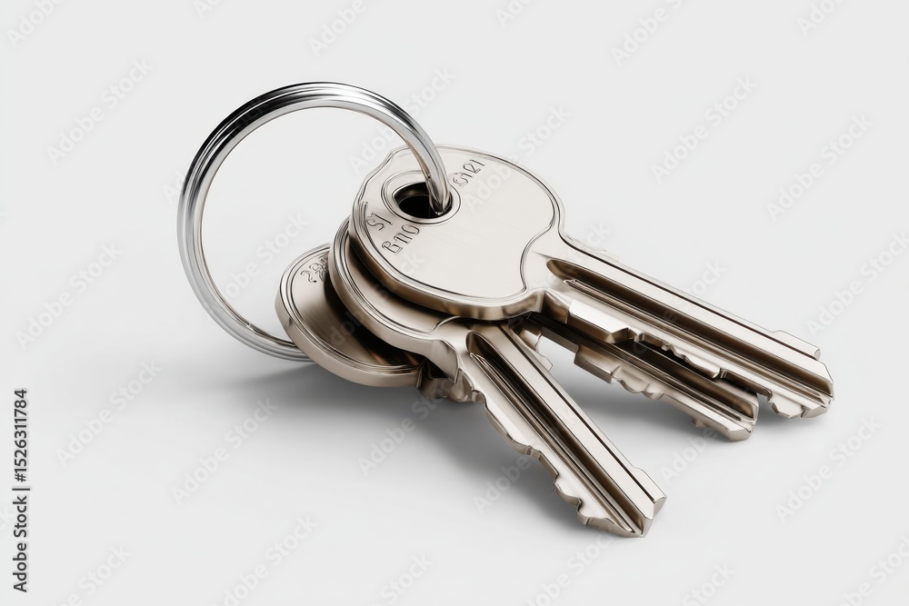 Aufkleber bunch of keys on a ring, symbolizing security and access control for real estate or business solutio