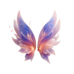 Obraz premium A beautifully crafted, vibrant butterfly with magical, multicolored wings, blending soft pinks and blues, creating an ethereal and enchanting visual.