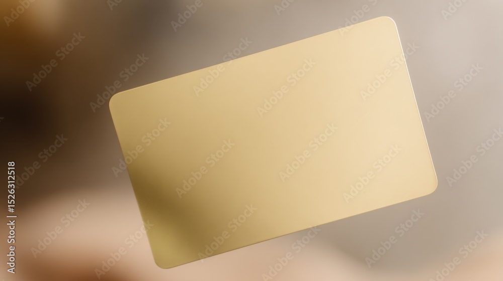 Poster floating golden card on soft background, symbolizing luxury branding and exclusive membership : gene