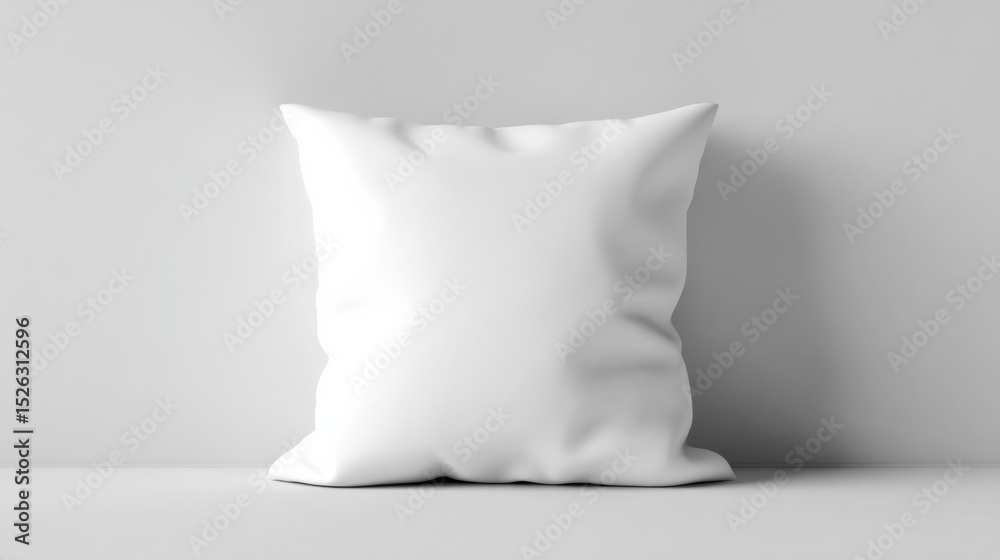 Aufkleber Plain White Bag Against Wall in Simple Studio Setting, Ideal for Product Mockups and Packaging Design Presentations : Generative AI