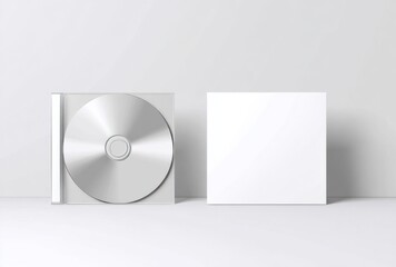 Blank Cd Jewel Case Mockup With White Cover, Ideal For Music Promotion and Media Presentation : Generative AI