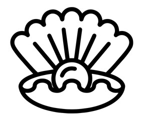 Open Seashell with Pearl Inside – Treasure, Ocean Gifts, Underwater Wonders and Luxury, Marine-Inspired for Jewelry, Fantasy Themes, Precious Finds