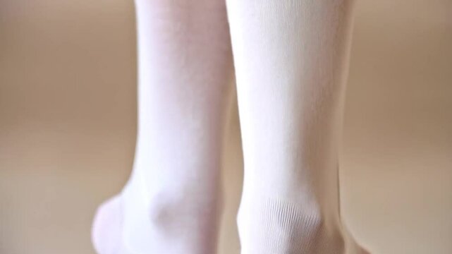 White thigh high socks detail shot
