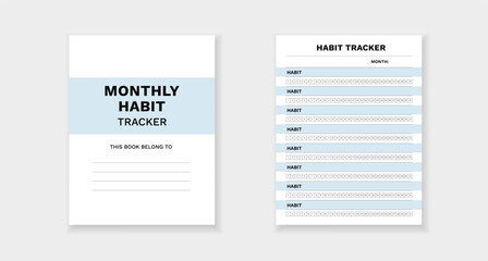 Template for tracking monthly habits. ideal for organizing goals and improving personal progress.