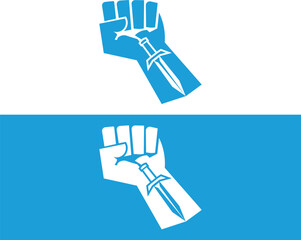 Fist with Sword Symbol of Strength and Justice