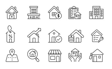 real estate icon packs, real estate collection icon