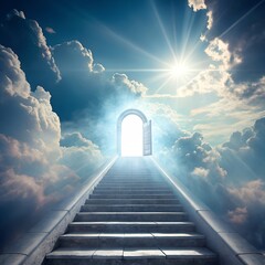 ladder to the sky, door, could sun