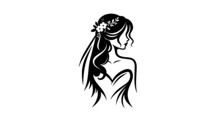 dress, bride, wedding, woman, fashion, beauty, gown, vector, princess, illustration, silhouette, people, model, dance, elegance, marriage, art, lady, clothing, bridal, costume, clothes,  glamour logo 