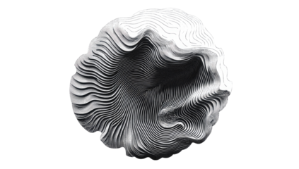 Abstract, layered sphere, textured