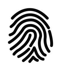Fingerprint icon vector isolated on white background