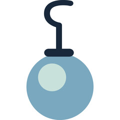 Illustration of Round Blue Earrings