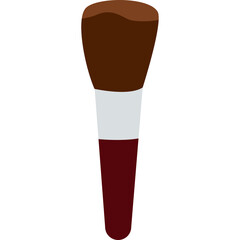 Illustration of a Brown Makeup Brush