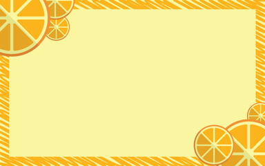 Organic orange food banner, natural background. Vector.
