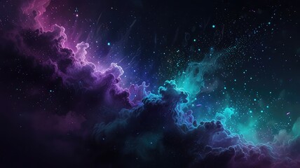 Obraz premium Dreamy Space Fog with Particles