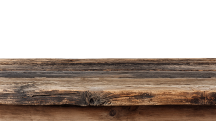  rustic wooden table  isolated on white background