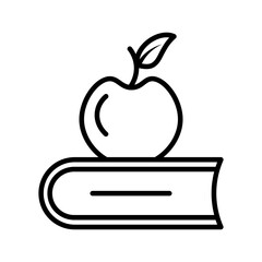  apple  book icon white on background