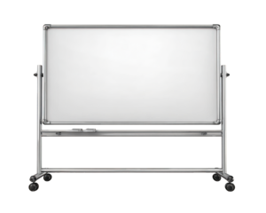 Mobile whiteboard wheeled frame, perfect for presentations and brainstorming sessions. Its sleek design and portability make it ideal for classrooms and offices, enhancing collaboration