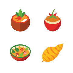 set of fruits and vegetables