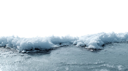 Obraz premium icy and snowy environment isolated on white background