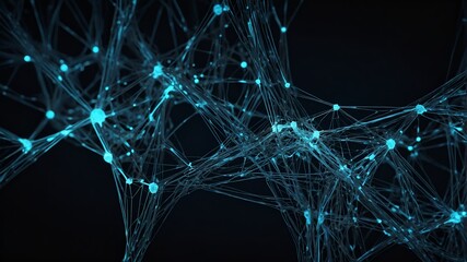 Futuristic neural grid glowing in the void, visualizing artificial intelligence with light and structure.