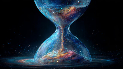 Cosmic Hourglass Representing Time and Space Flow