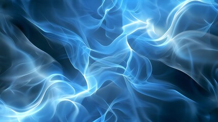 Obraz premium Ethereal blue energy swirls in a mesmerizing dance of light and shadow