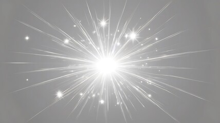 Bright Light Explosion Silver Sparkle Burst