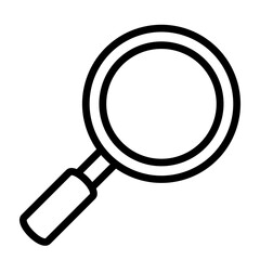 Magnifying Glass Vector Line Icon Design