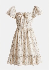 Floral summer dress with bow