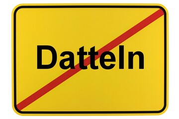 Illustration eines Ortsschildes der Stadt Datteln in Nordrhein-Westfalen