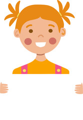 Kids holding blank banner 4