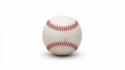 Baseball Stitching Used - Used Baseball with Red Stitching on a White