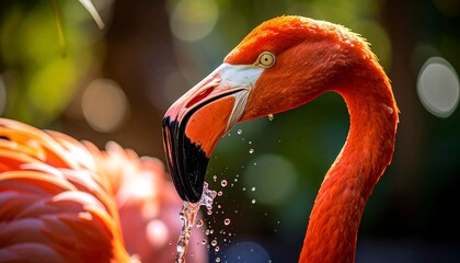 The Flamingo's Unique Beak