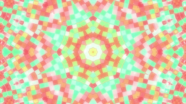 Kaleidoscopes Psychedelic elegant luxury lines background animated glowing geometric shapes