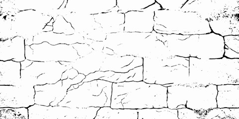 modern Texture grunge black or white of grunge cracks dust and scratches old wall texture vector background.
