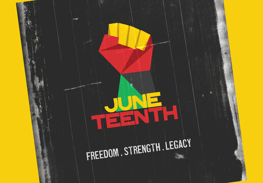 Juneteenth Social Post with Symbol of Strength