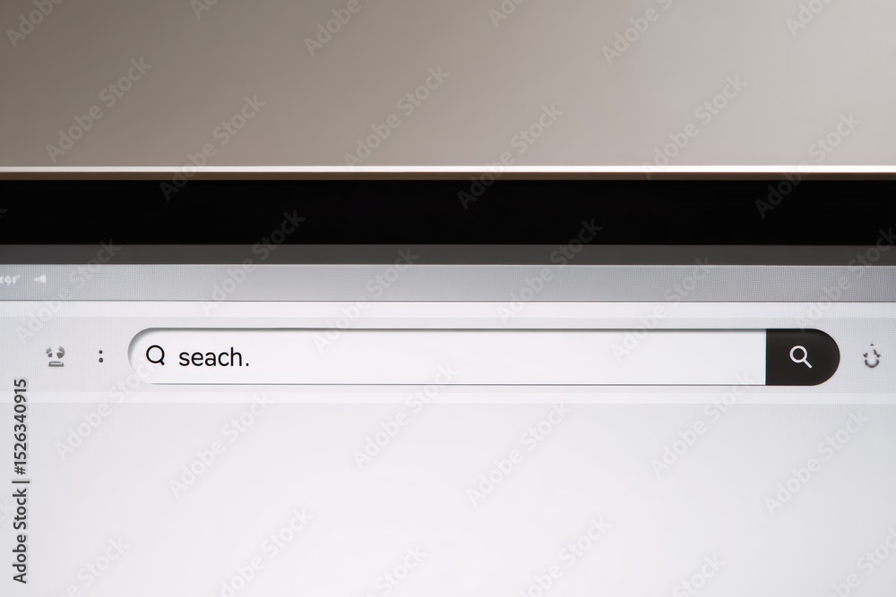 Aufkleber Fake Browser Bar Displaying Intentionally Misspelled URL With Minimal Upper Margin Highlighting a Browsing Experience