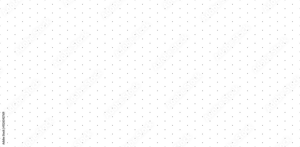 Wall mural regular dot pattern as an isometric grid seamless bg. black points mesh on white background. graph p