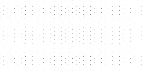 Regular dot pattern as an isometric grid seamless bg. Black points mesh on white background. Graph paper template