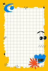 Weekly or daily planner, note paper, to do list, stickers templates decorated by cute beauty cosmetic illustrations and trendy lettering. Trendy scheduler or organizer. Flat vector
