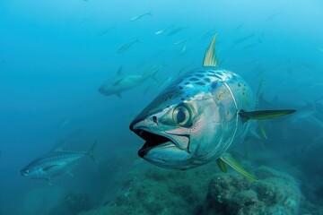 Fototapeta premium Tuna in the sea underwater outdoors nature.
